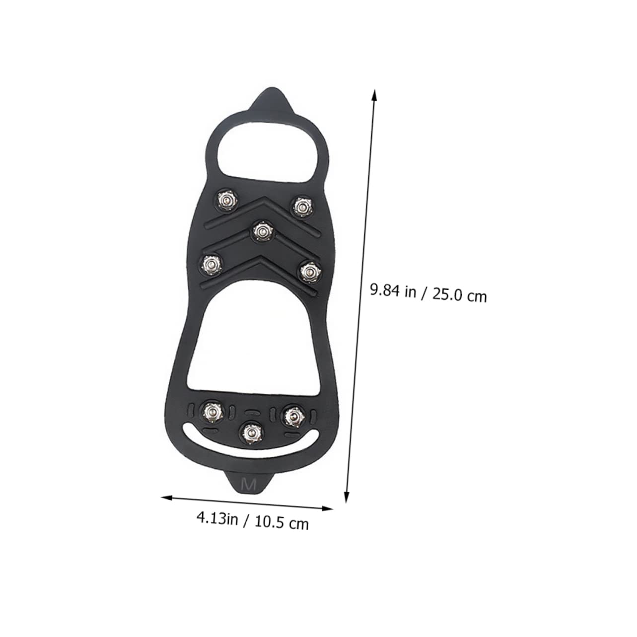 WOFASHPURET 1pair Unisex Crampon Shoe -Skid Snow Grips for Ice Flexible Outdoor Footwear Easy to Wear for Sports Boots Casual Shoes Black