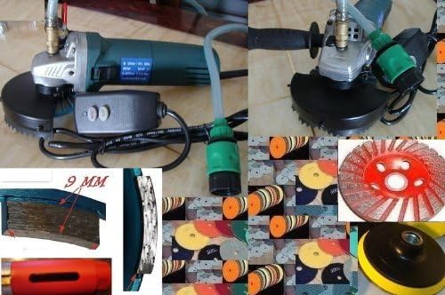 Variable Speed Wet Polisher 4" Polishing 12 Pad Diamond 1 1/2" / 38mm Diamond Core Drill Bit Hole Saw Turbo Grinding Cup Wheel concrete sander