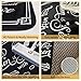 Voanos Black and White Kitchen Rugs,Non Skid Washable Microfiber mats for Kitchen Floor,Kitchen Rules Theme Cushioned Runner Rug Decor Sets of 2,Size 17