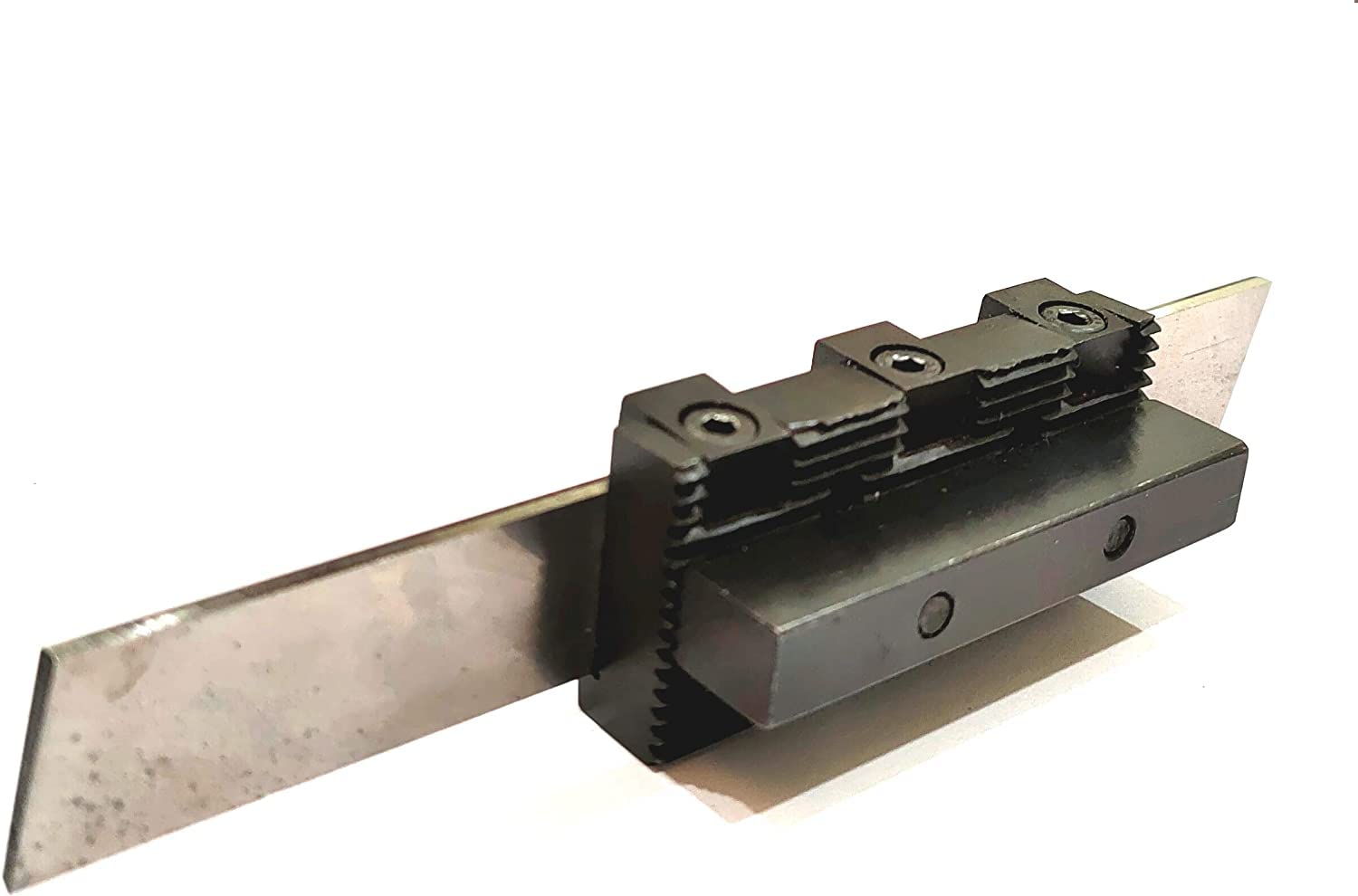 Porte-outils de coupe réglable en hauteur centrale pour machines de tour en métal | Lame 100 % HSS incluse | Perfromance efficace (tige 10 mm + lame de 1,9 cm de large)