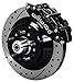 NEW WILWOOD FRONT DISC BRAKE KIT, 13" DRILLED ROTORS, BLACK 6 PISTON SUPERLITE CALIPERS, PADS, HUBS, FOR 67-69 CAMARO/FIREBIRD & 64-72 GM A-BODY CHEVELLE EL CAMINO MALIBU CUTLASS 442 F85 GTO LEMANS