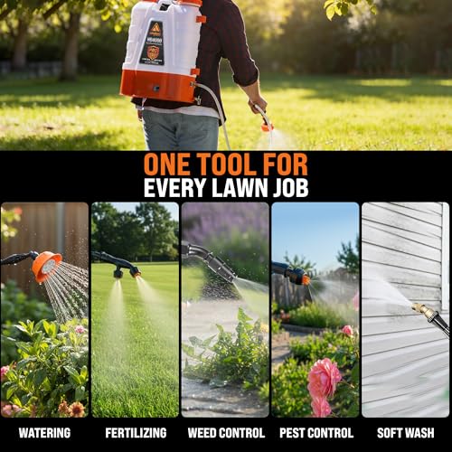 Image of PetraTools HD4000 Battery Powered Backpack Sprayer, 8 Hr Runtime, 9 Nozzles