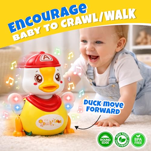 Image of Zest 4 Toyz Musical Toy for Kids Dancing Duck Toy with Flashing Light and Sound Toy 360 Degree Rotating Battery Operated Birthday Gifts for Kids & Toddlers (Random Color) - Pack of 1