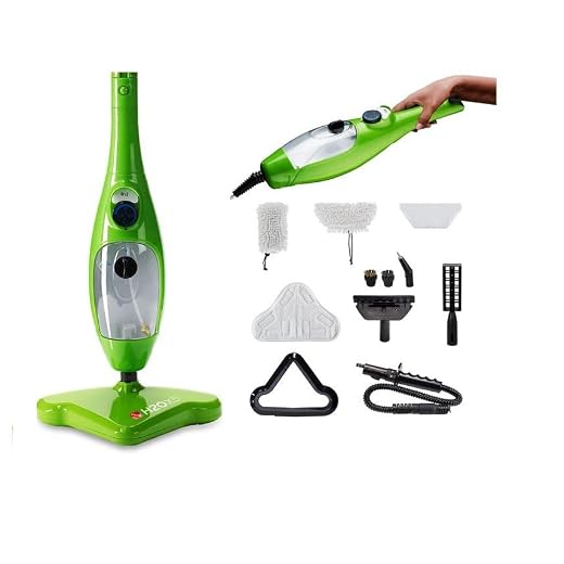 H2O Mop X5 Basic Mop 5 in 1 All Purpose Hand Held Steam Cleaner for Home Use, with 11 Piece Accessory Kit