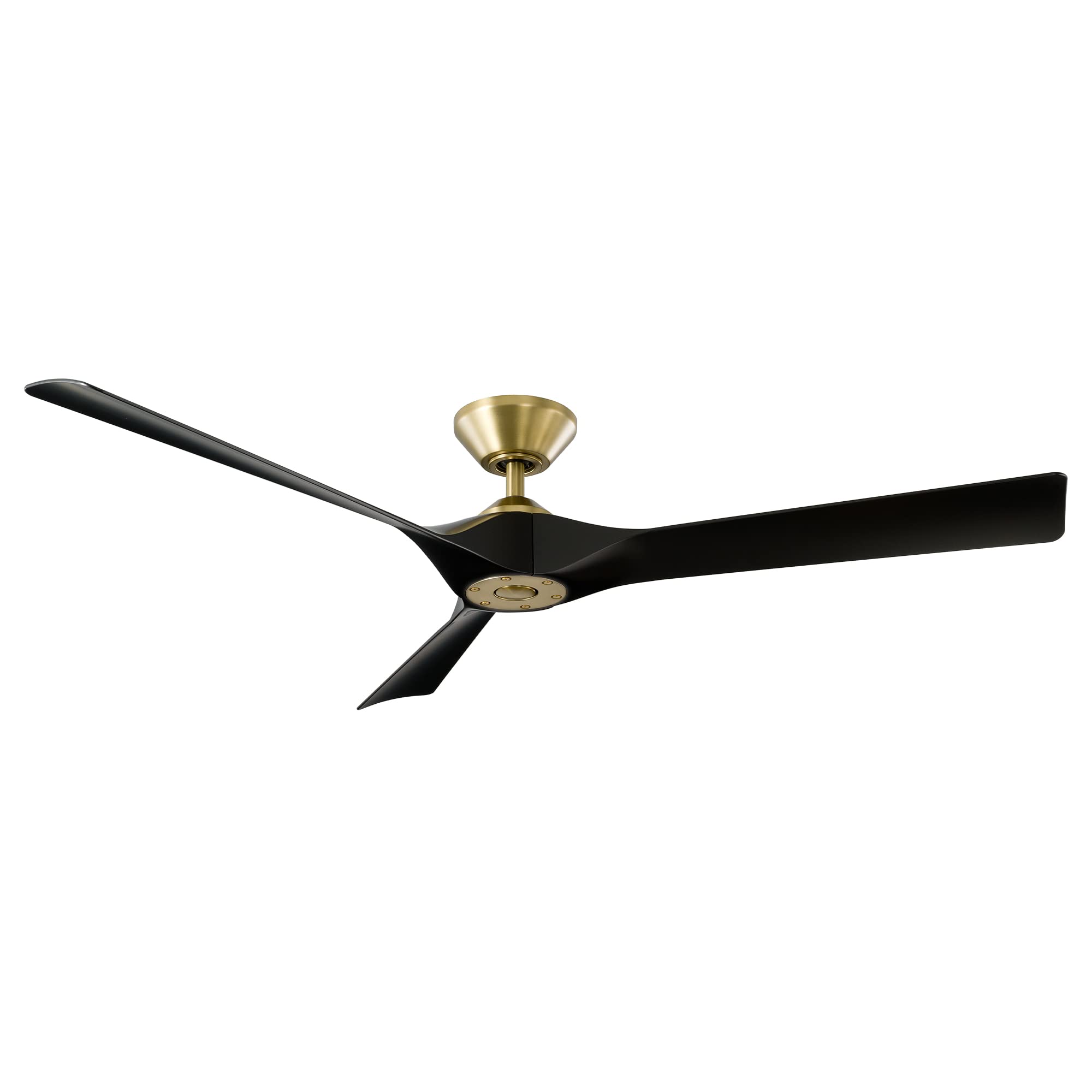 Modern Forms Torque 58 In. Smart Indoor Outdoor 3 Blade Ceiling Fan Satin Brass Matte Black With Remote Control FR W2204 58 SB/MB   The Home Depot