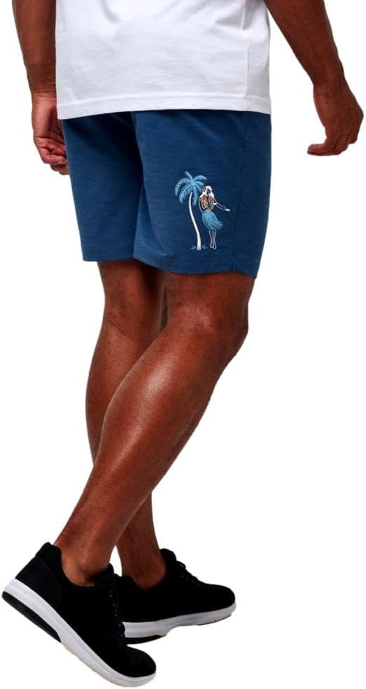 TravisMathew Men's Tech Chino Short Shorts Dark Teal Tiki 36 - Image 3