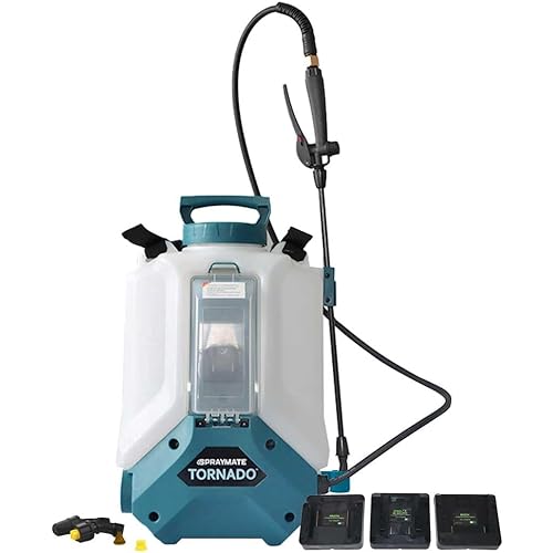 Tornado 4-Gallon Battery Powered Backpack Sprayer (2025 Model) – Lawn & Garden Sprayer, Compatible with FlowZone, DeWalt, Milwaukee, Makita & Bosch Batteries TOOL ONLY (Battery Not Included)