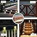 EDDORUNNING 8 Pack Solar Deck Lights Outdoor Stairs, 3000K Warm White Solar Fence Lights Waterproof Led for Patio, Step, Fence, Stair, Deck,Patio,Yard,Pool