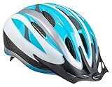 Schwinn Intercept Bike Helmet, Easy Adjustable Dial For Custom Fit, Adult, Silver/Light Blue