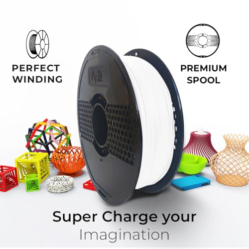 Image of NFIL3D 1.6KG PETG+ Snow White 3D Printer Filament | Filaments for 3D Printer| 1.75mm| Accuracy - + /- 0.015mm | 1000g 3D Filament, 250g Spool & 350g Packaging Weight (Total Weight 1.6KG)