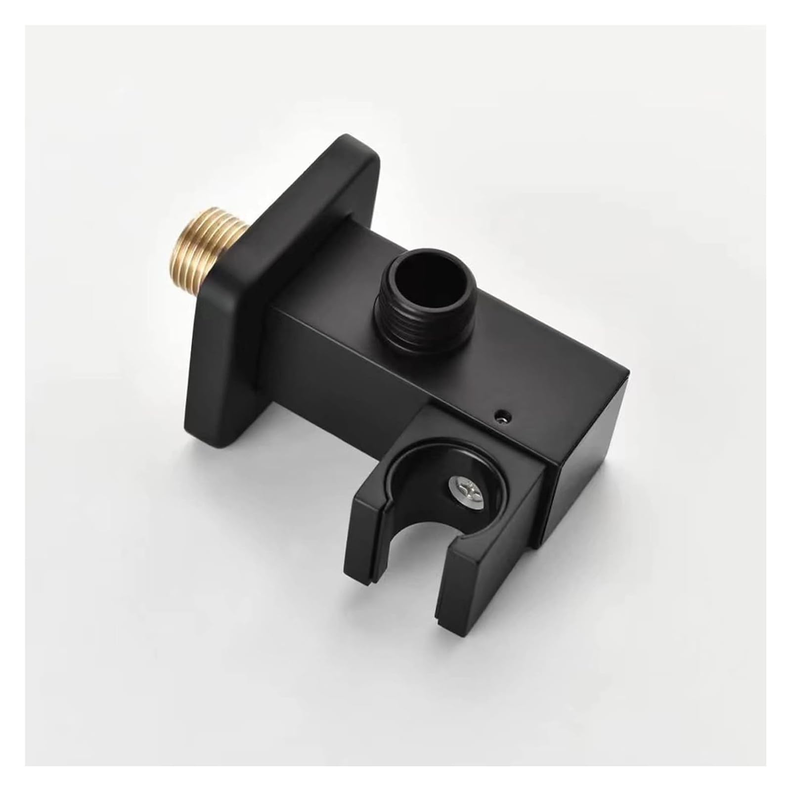Soporte ajustable negro para cabezal de ducha con pantalla LED de temperatura, soporte de latón montado en la pared para varita de ducha de mano y diseño elegante