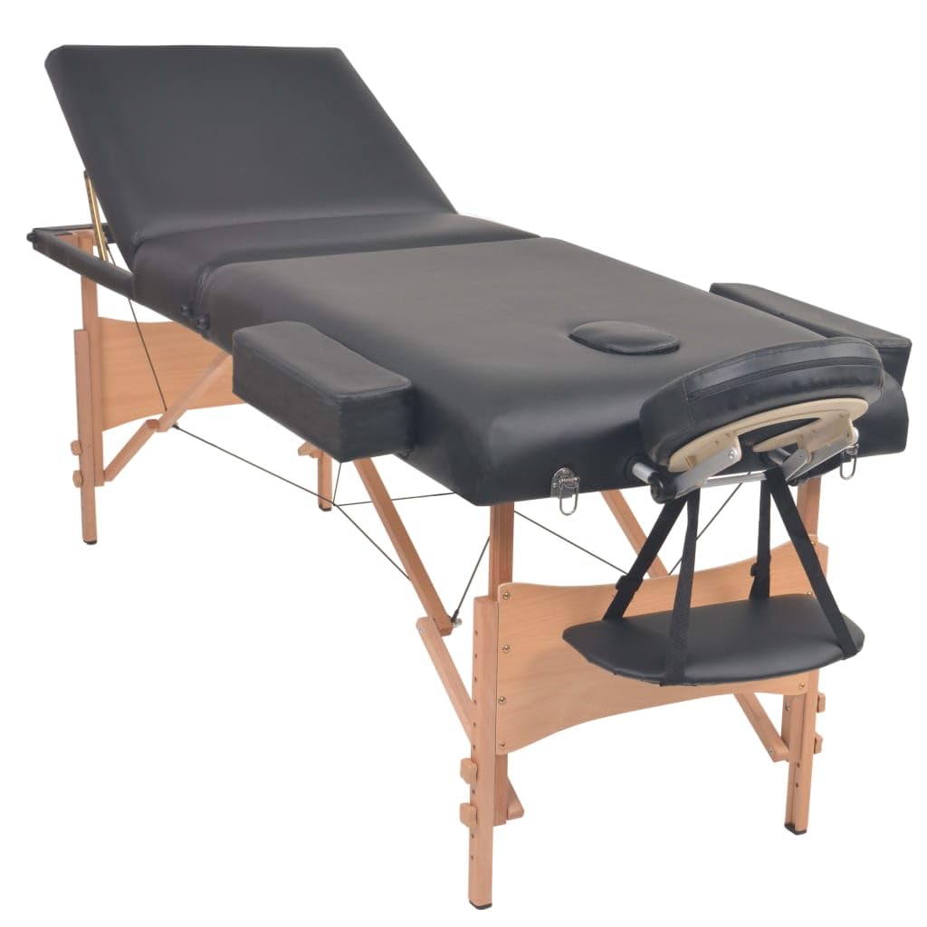 Table de Massage Pliable et Tabouret 10 cm d'épaisseur Noir,Santé & beauté,Hygiène personnelle,Massage & Relaxation,Tables de Massage,24.95 kg-110157