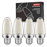 GEZEE 15W LED Corn Light Bulb, 120 Watt Equivalent,E26 LED Lamp 1500 Lumens 4000K Neutral-White,Non-Dimmable,for Ceiling Fan,Flicker Free(Pack of 4)