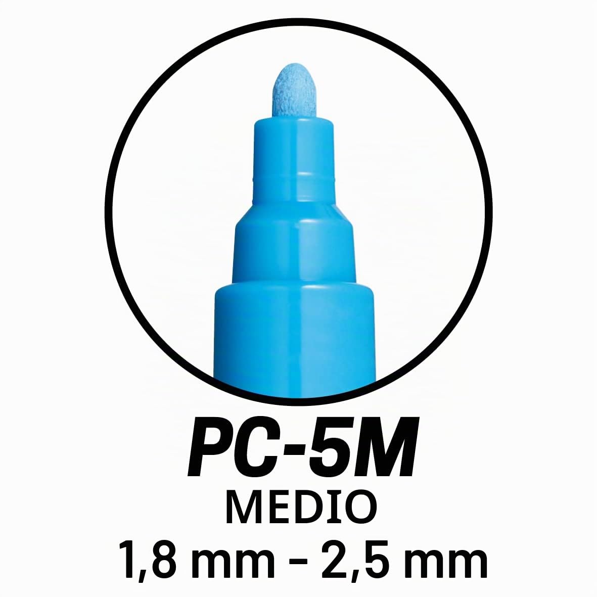 Posca 153544869 Set Marcatore a Tempera a Base d'Acqua, 2.5 mm, 39 Pezzi