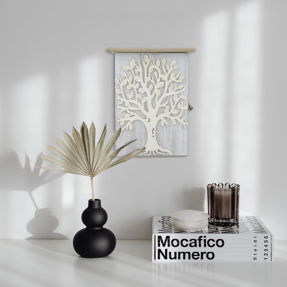 Tableau à Clés Volière Métal 68 Cm – Armoire à Crochets Jaune – 6 Patères
