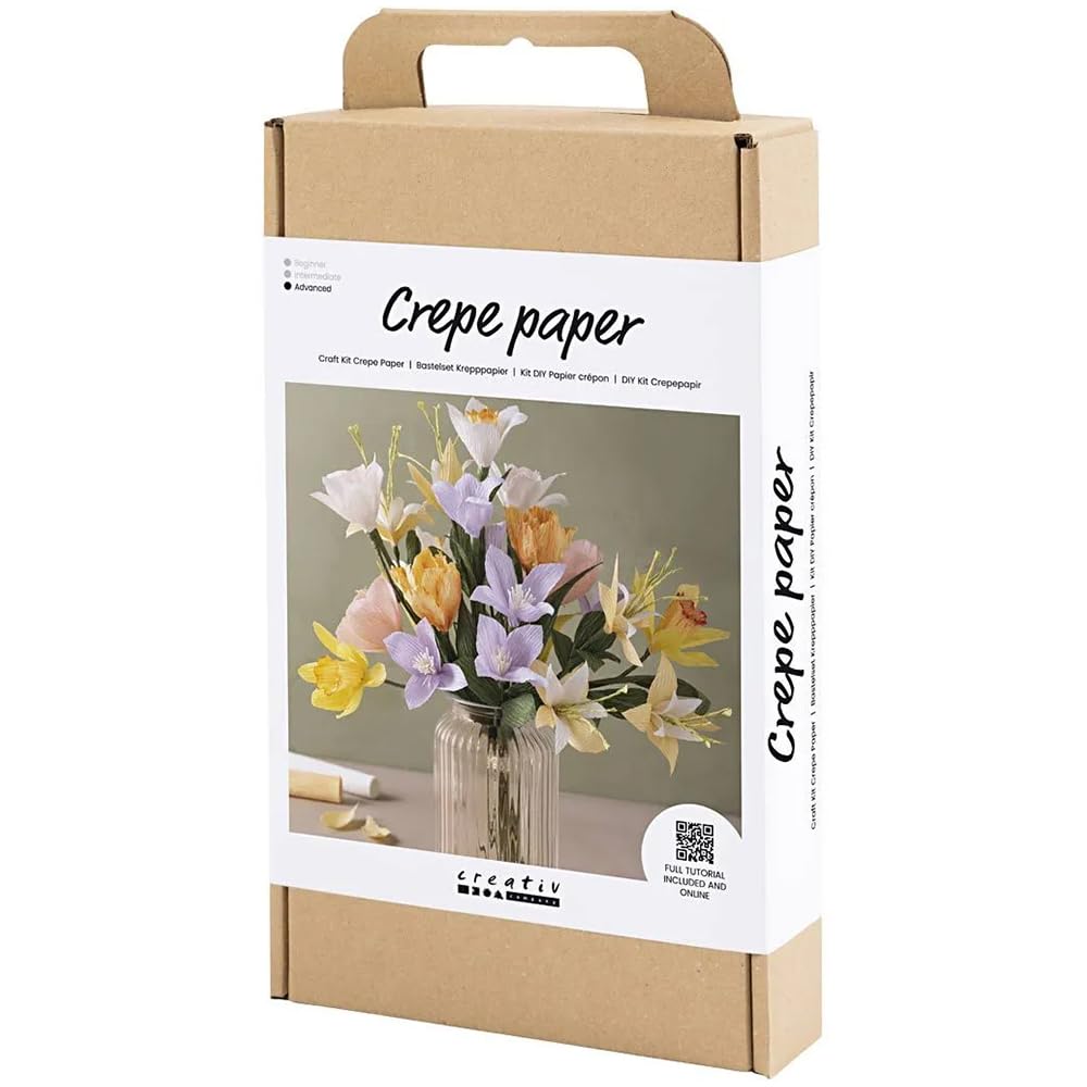 Crafty Capers Spring Flowers Bouquet | Crepe Paper Flower Making Craft Kit For Adults