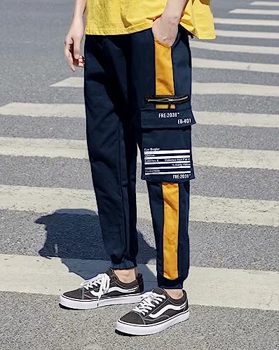 Image of EYEBOGLER Mens Regular Fit Colorbloack Trackpant