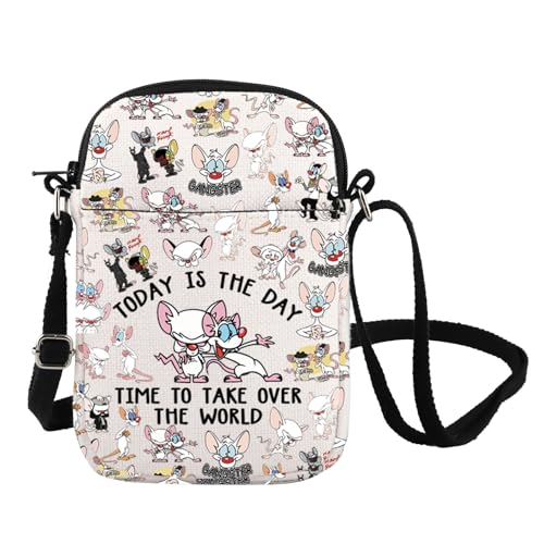 Character Inspire Crossbody Bag Rat Brain Messenger Bag Comedy Anime TV Series Shoulder Bag BFF Gift