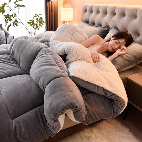 Dicke Winterdecke Lammwoll-Steppdecke 110x150cm - Kaschmir Stoff