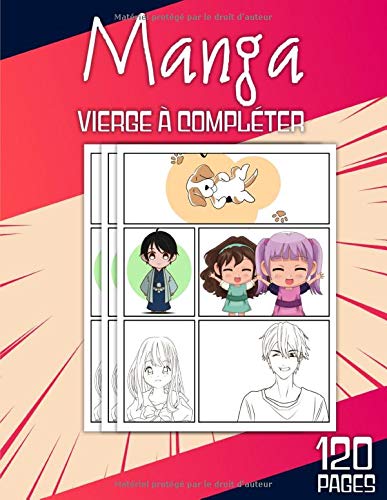 Télécharger Manga Vierge à Compléter: 120 planches de BD vierges pour adultes, ados & enfants /Crée ta propre Livre PDF Gratuit