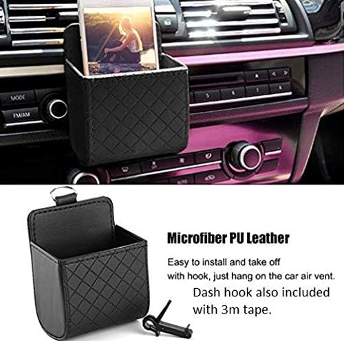 Miniatura 4 de TRUE LINE Automotive - Estuche organizador para el interior del automóvil con gancho para montar en la rejilla de ventilación, para almacenamiento