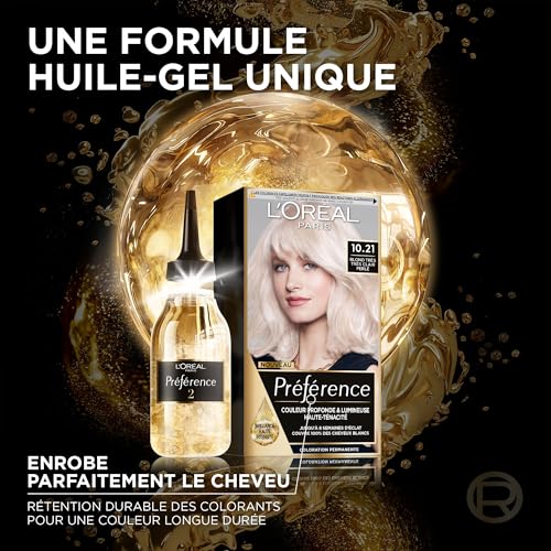Coloration Permanente 10.21 Stockholm Blond Très Très Brillance Haute Intensité Préférence 'oreal Paris La Boîte - vue 10