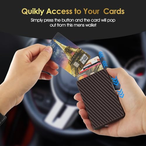 Card Wallet for Men, 2-in-1 Detachable Pop-up Wallet+ Magsafe Wallet, Cash and Credit Card Slots，Aluminum RFID Blocking Minimalist Wallet, Front Pocket Wallet mens gifts3