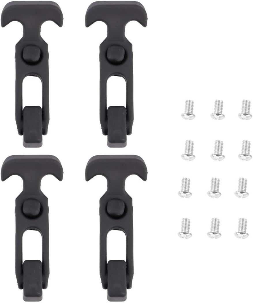 Luxshiny 4pcs Rubber T-Handle Draw Latch Set, Flexible Toolbox Buckle with Rubber Grip, Sturdy Tension Draw Latches for Vehicle Tool Box and Cooler Replacement