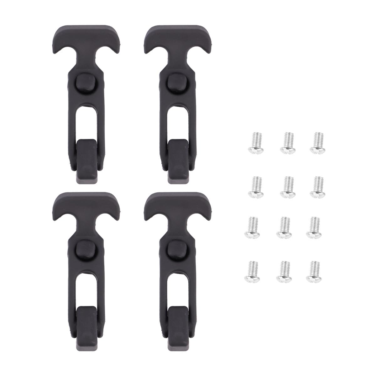 4pcs Rubber T-Handle Draw Latches Toolbox Buckles with Flexible Shock Absorption for Tool Box, Cooler, Rv Hatch, and Truck Toolbox Industrial Use