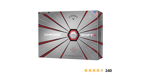 Amazon.com : Callaway Golf Chrome Soft X Golf Balls, (One Dozen