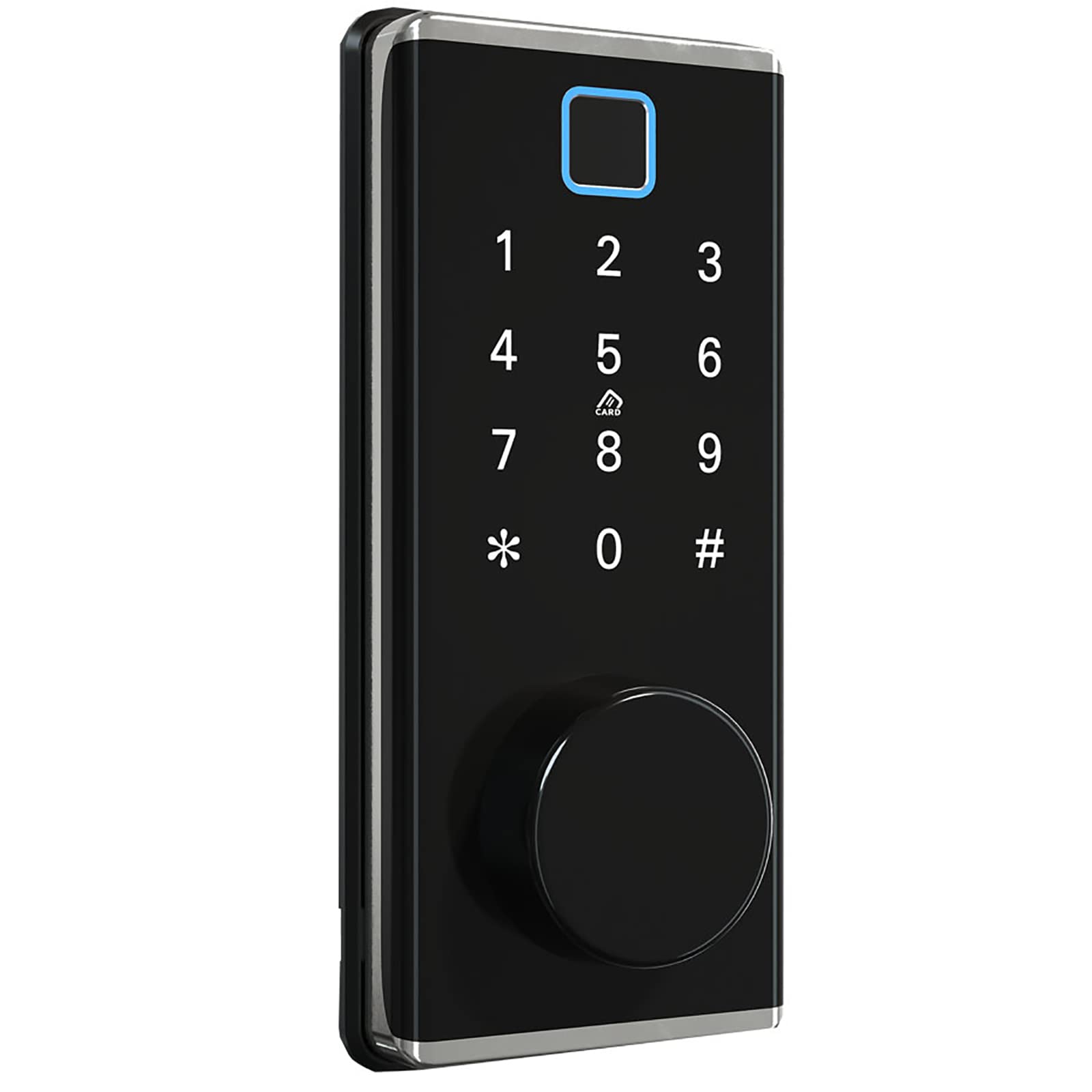 Mnuvxzaewf One Color Keyless Entry Deadbolt Lock With Bluetooth, Biometric Fingerprint, Keypad Password, Ttlock App, Ic Card, Mechanical Key