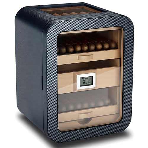 Humidificateur de cigare 110 pièces en cèdre et hygromètre intégré pour salon