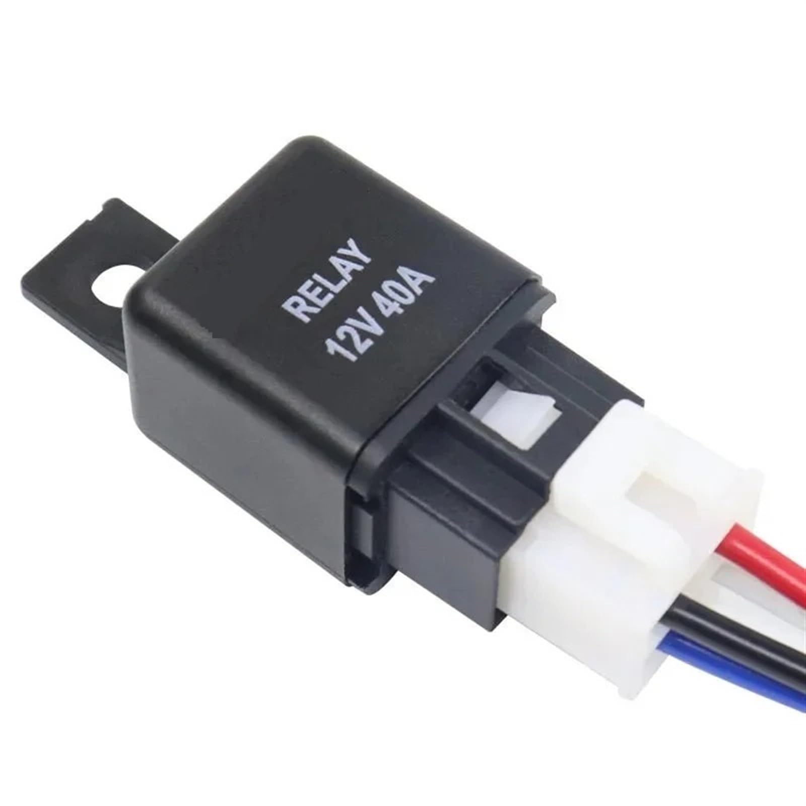 Relais de voiture étanche 12V 40A à 4 broches SPST avec sa prise de câblage incluse