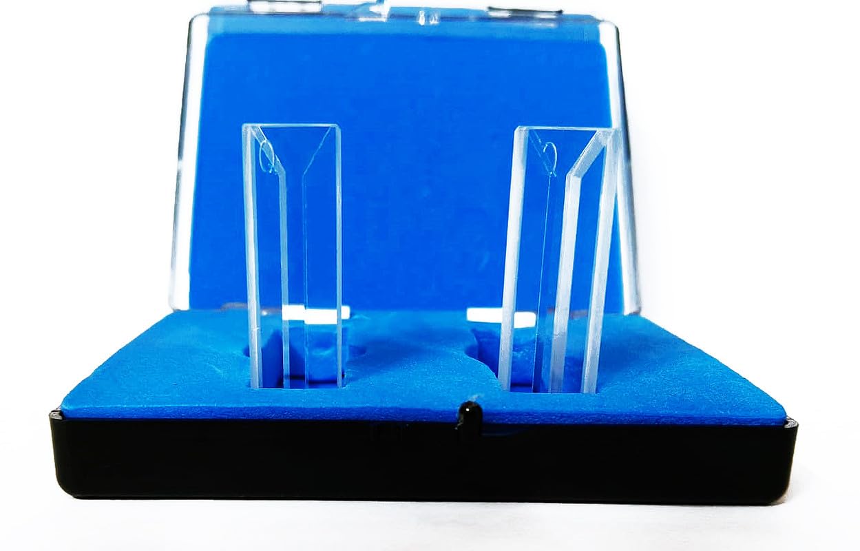 Q-254 Micro Quartz Cuvette Spectrometer with Frosted White Wall with Lid Volume-1ml, Path Length:10 mm. (1 Pair - 2 Pcs in one Box)-picture-25