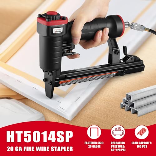 3PLUS HT5014SP Pneumatic 20 Gauge Stapler, T50 Upholstery Stapler, 1/4-Inch to 9/16-Inch thumbnail 2