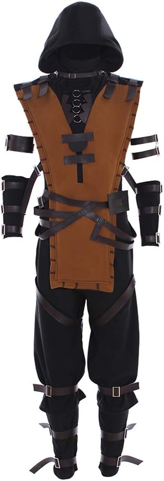 CosplayDiy Mens Suit for Scorpion Cosplay Costume