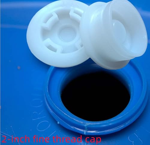Miniatura 4 de Paquete de 5 tapones de rosca fina de 2 pulgadas, tapas de rosca con junta, tapón de tambor de refuerzo de polietileno para tambor de plástico de 55