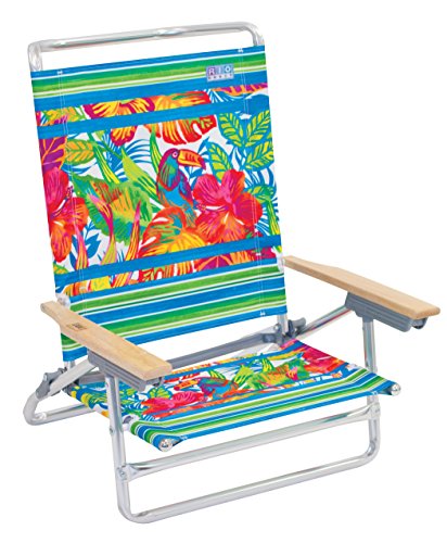 Rio Beach Classic 5 Position Lay Flat Folding Beach Chair