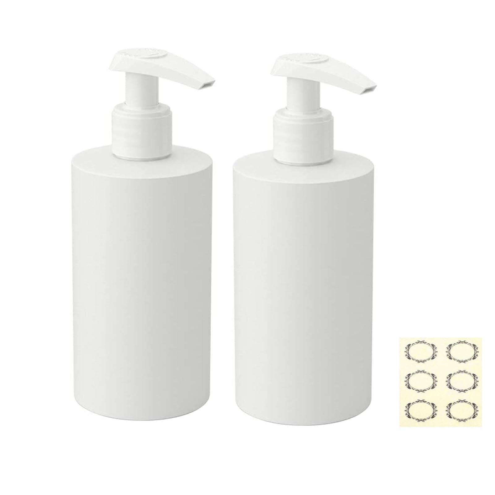 2PCS 200Ml Empty Pump Bottles Lotion Dispenser Plastic Refillable Travel Bottle BPA Free Bathroom Kitchen Shower Container Gel Storage Holder for Toiletries Shampoo Conditioner Liquid Soap
