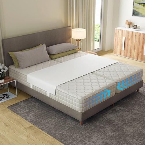 awliye Bed Bridge Twin to King, Extra Long Bed Converter with 4 Fixing Straps, Foldable, Machine-Washable Mattress Connector, Split King Gap Filler for Adjustable Couch, Guests, Babies, Couples