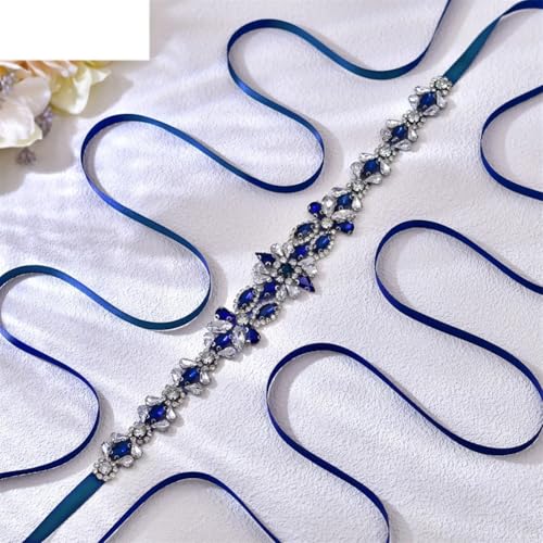 Women's Rhinestones Wedding Belt Bridal Bridesmaid Accessories Prom Party Decoration Long Dress3