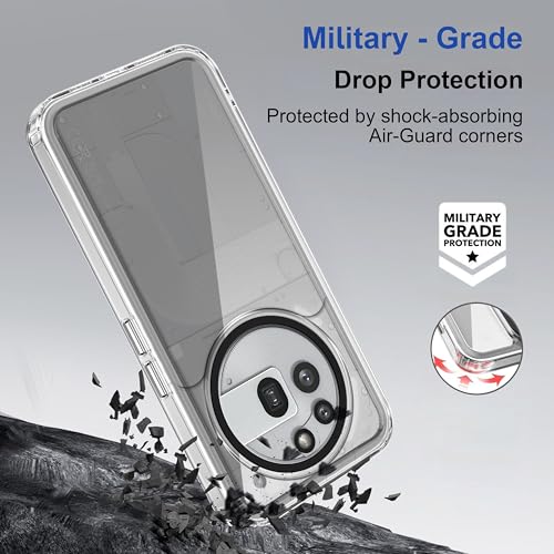 Image of Zapcase Back Case Cover for Nothing Phone (3a) Pro | Compatible for Nothing Phone (3a) Pro Back Cover | Case Cover with Camera Protection | (TPU + PC | Transparent)
