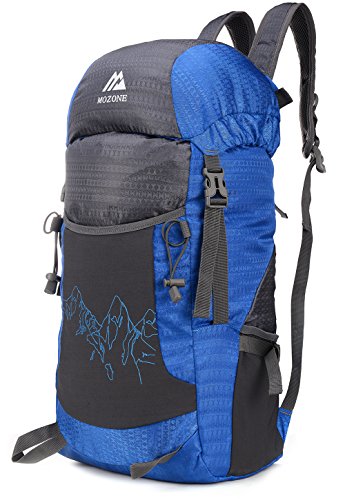 MOZONE Large 45l Lightweight Travel Backpack/foldable & Packable Hiking Daypack (Blue)