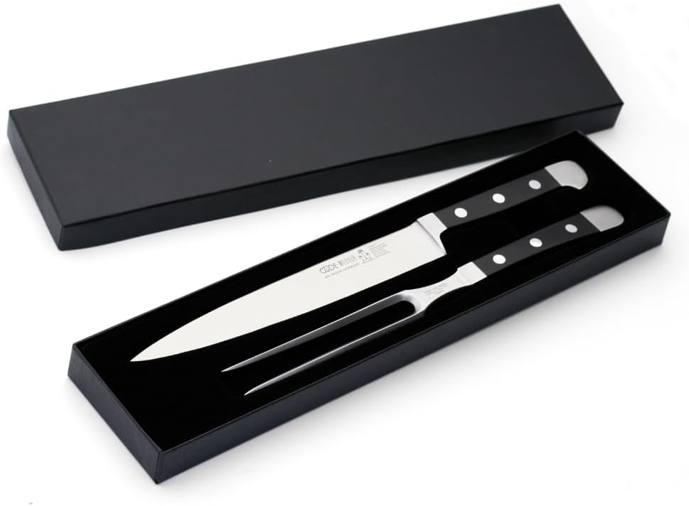 Güde Alpha Series 2-Piece Hand Forged/Sharpened Carving Knife Set, Hostaform - Made in Solingen, Germany Since 1910