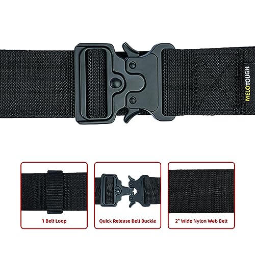 Melotough WB006-BLACK 2 Inch Nylon Web Work Tool Belt thumb #2