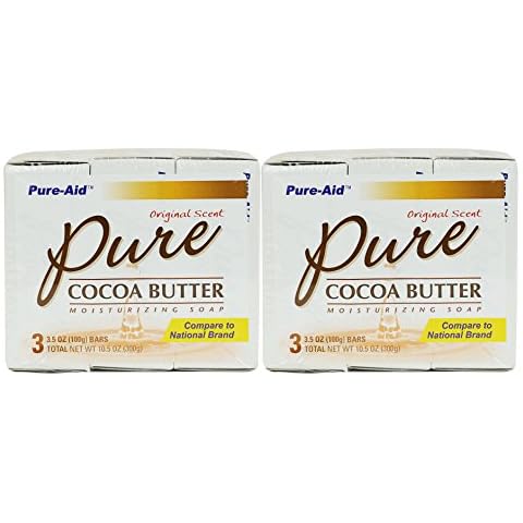 PURE-AID Pure Cocoa Butter Moisturizing Soap (3 Bars) Cover