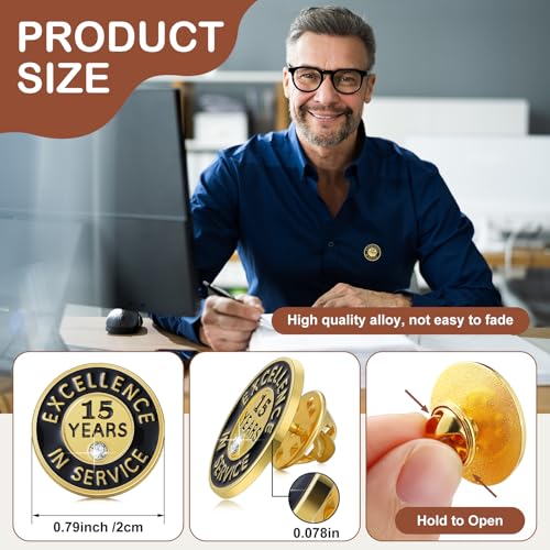 Image of Ferreve 50 /20 Pcs Year of Service Pins Employee Excellence Award Lapel Pin Performance Recognition Reward Anniversary