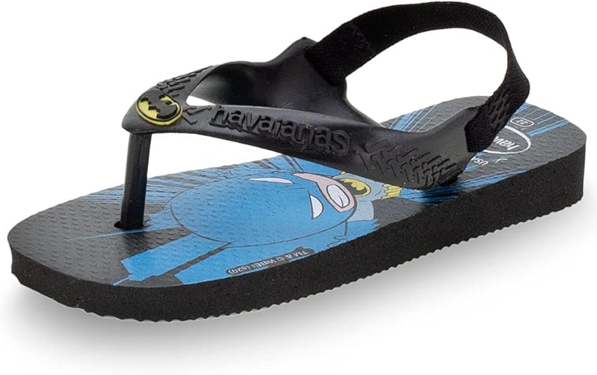 Chinelo Herois, Havaianas, Bebê Unissex, Preto/Preto