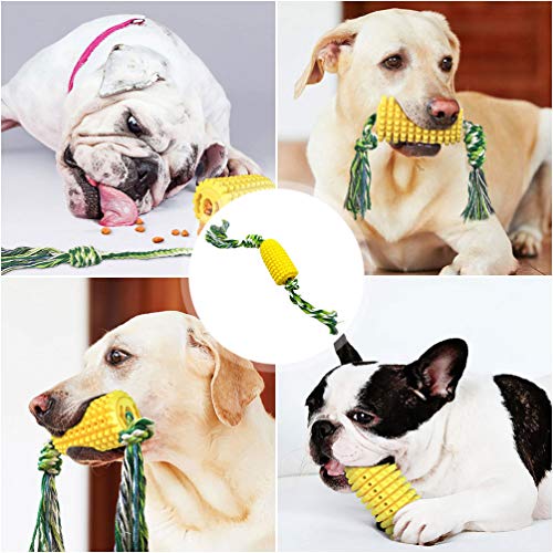 Brinquedo de mastigar Balacoo para animais de estimação, brinquedo de cachorro de milho com corda de