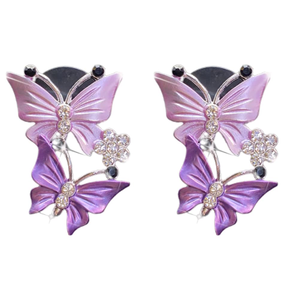 Mrisata 2Pcs Butterfly Car Air Vent Clip Car Fragrance Car Diffuser Air Freshener Rhinestone Car Accessories ()
